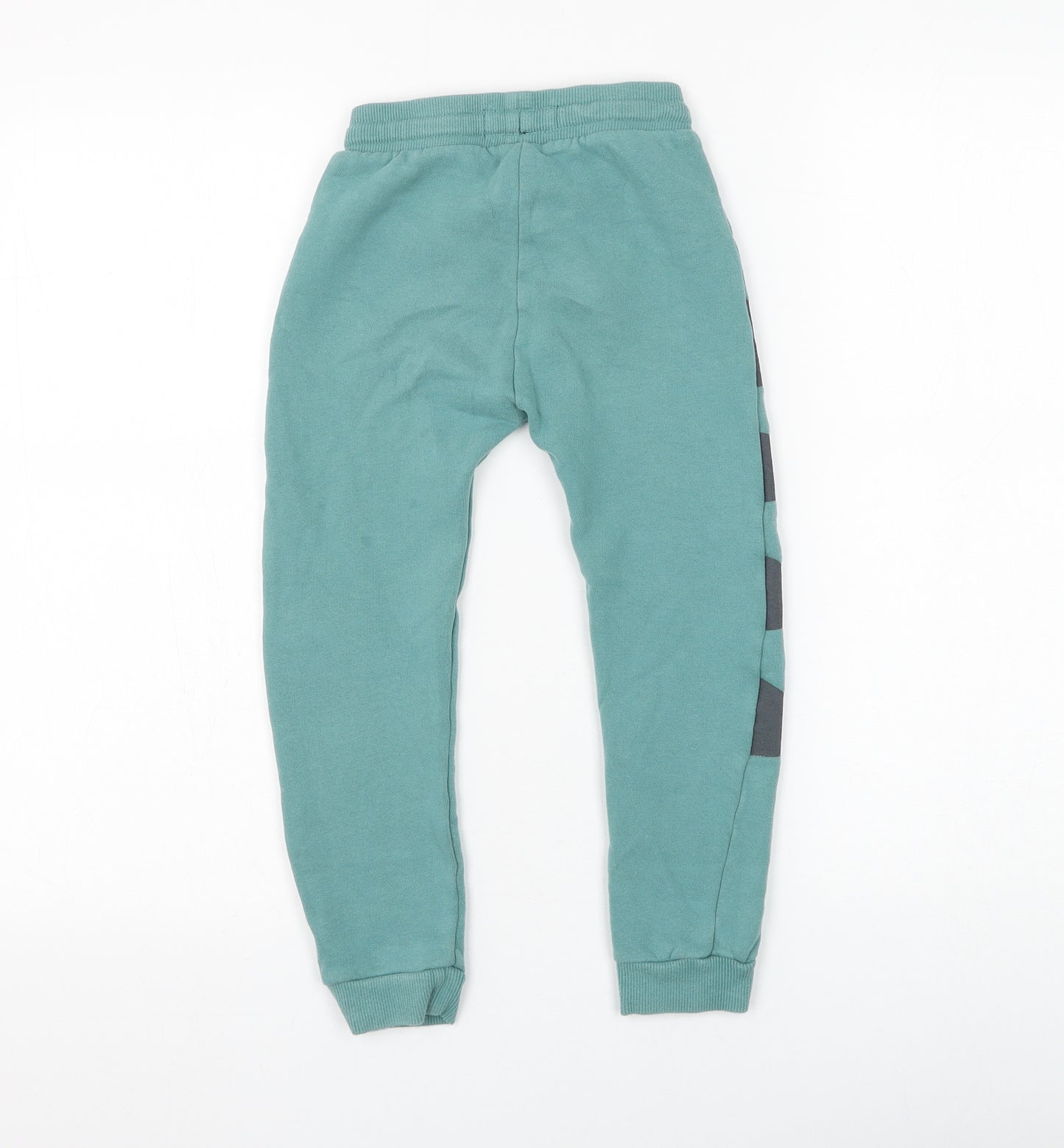 NEXT Boys Blue Geometric Cotton Jogger Trousers Size 5-6 Years Regular Drawstring