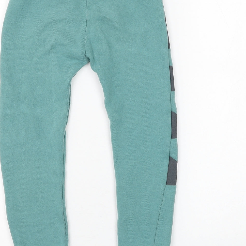 NEXT Boys Blue Geometric Cotton Jogger Trousers Size 5-6 Years Regular Drawstring