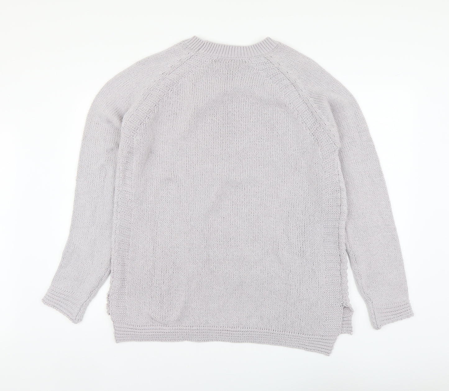F&F Womens Grey Round Neck Acrylic Pullover Jumper Size 12