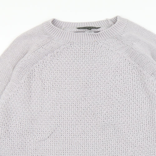 F&F Womens Grey Round Neck Acrylic Pullover Jumper Size 12