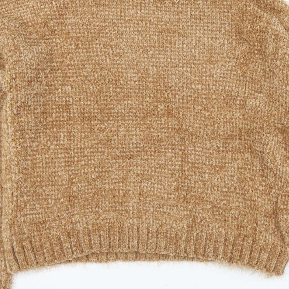 Primark Womens Beige High Neck Polyester Pullover Jumper Size L