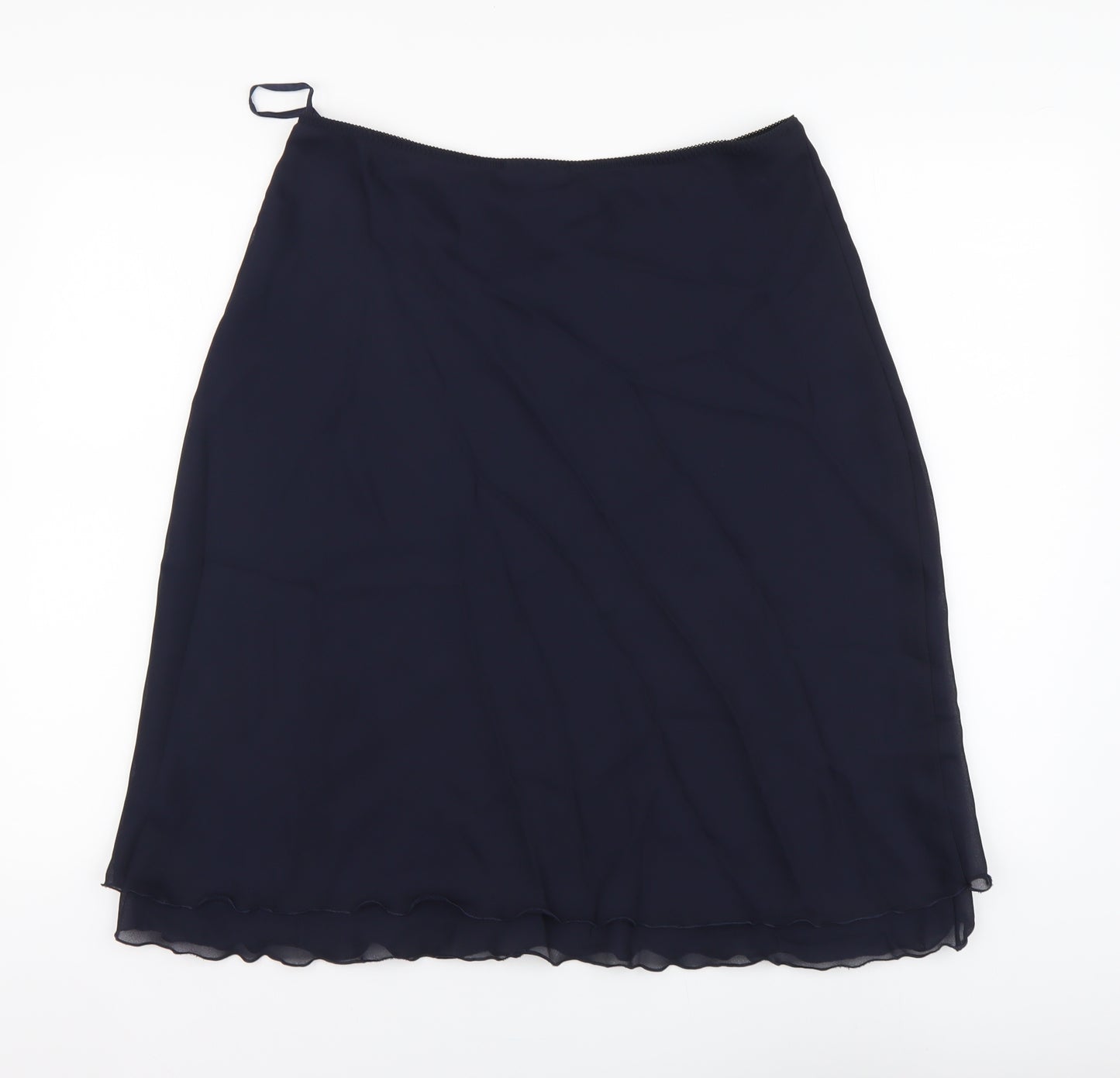 Bonmarché Womens Blue Polyester A-Line Skirt Size 16 Buckle