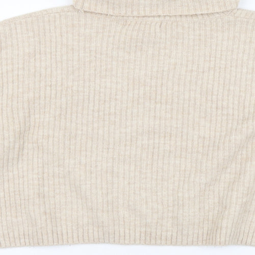 Urban Bliss Womens Beige Roll Neck Acrylic Pullover Jumper Size L
