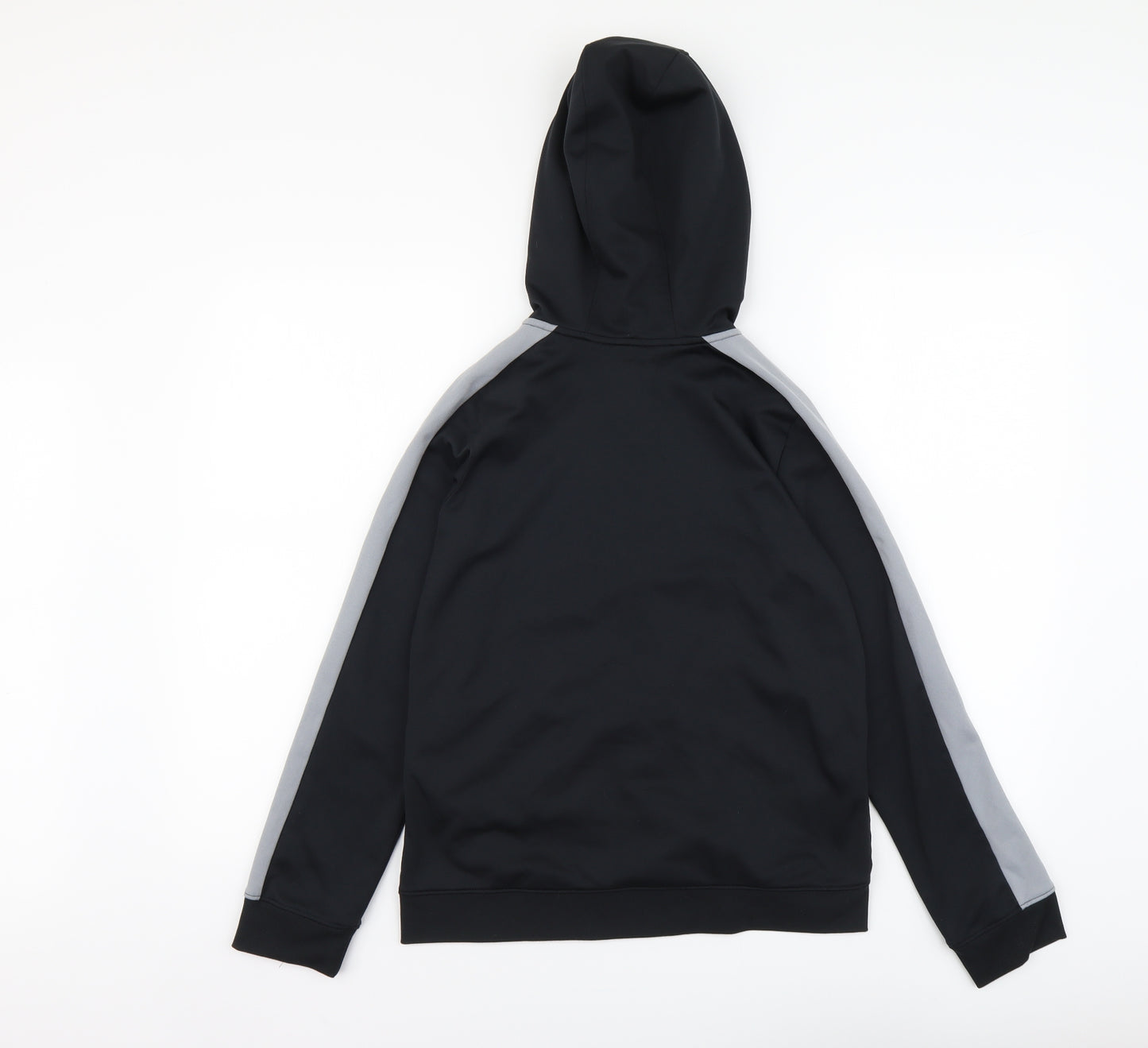 Under armour Boys Black Polyester Full Zip Hoodie Size 11-12 Years Zip