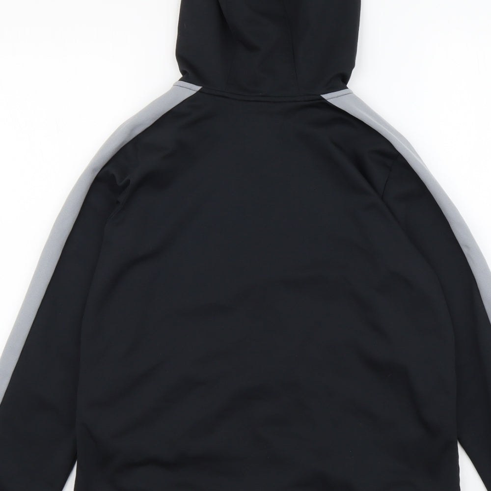 Under armour Boys Black Polyester Full Zip Hoodie Size 11-12 Years Zip
