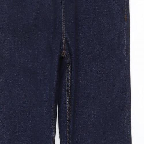 NEXT Girls Blue Cotton Skinny Jeans Size 12 Years Regular Button