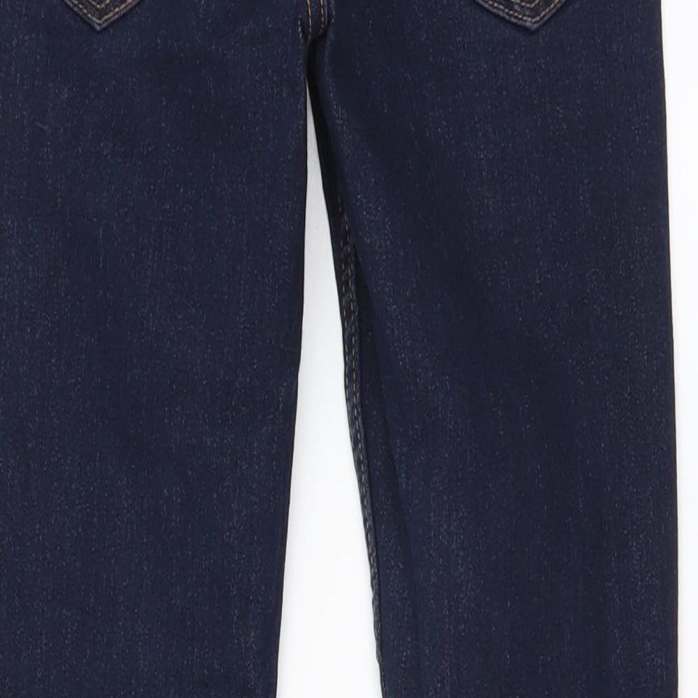 NEXT Girls Blue Cotton Skinny Jeans Size 12 Years Regular Button