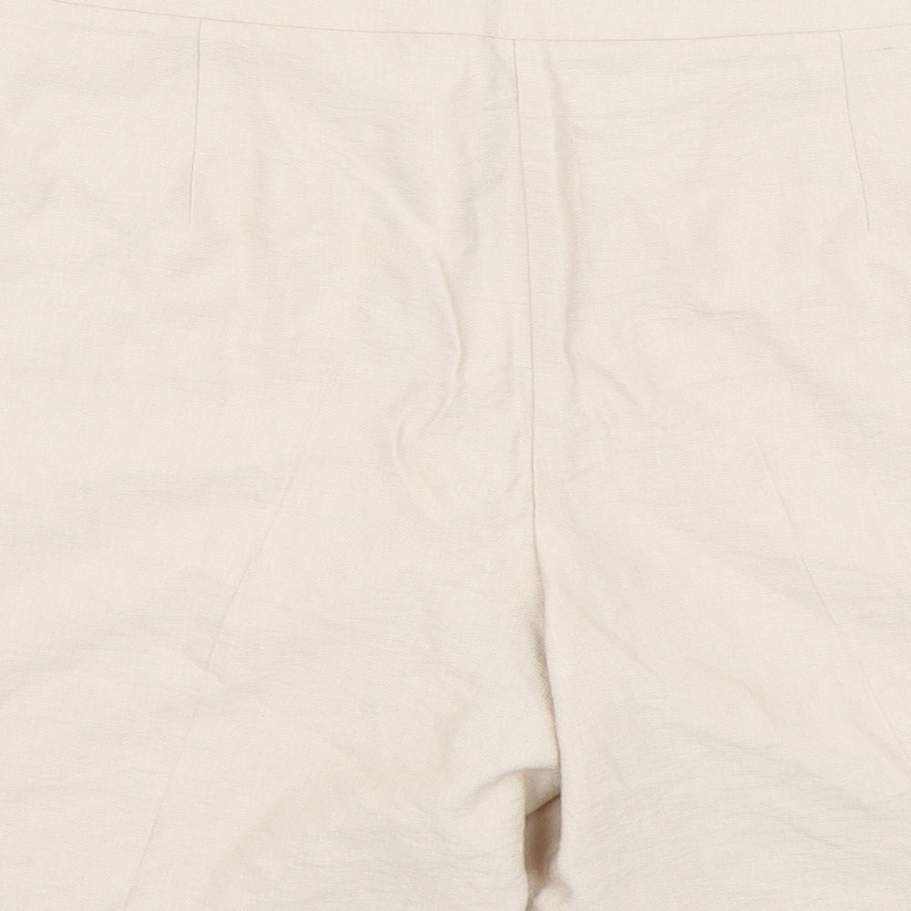 Soon Womens Beige Viscose Chino Shorts Size 16 L6 in Regular Button