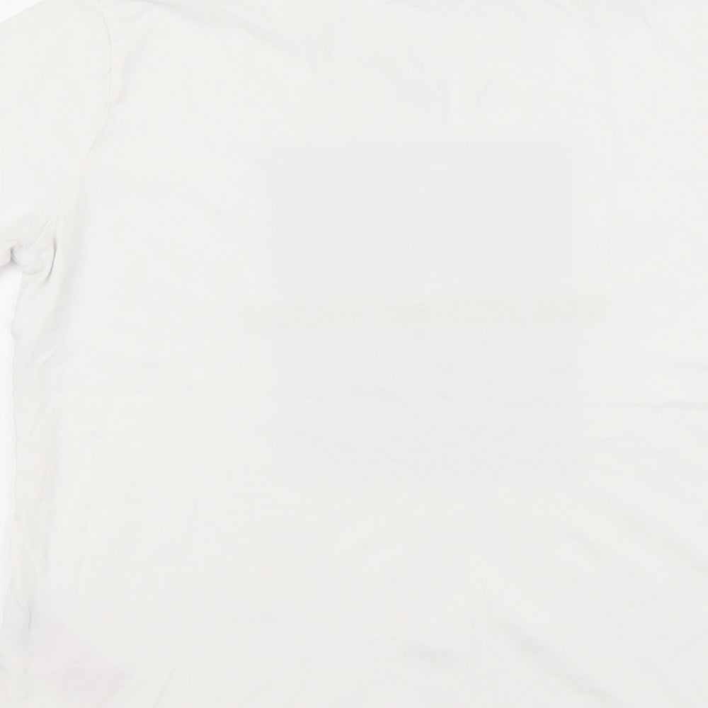 Jacqueline de Yong Womens White Cotton Basic T-Shirt Size S Round Neck - The Hidden Truth