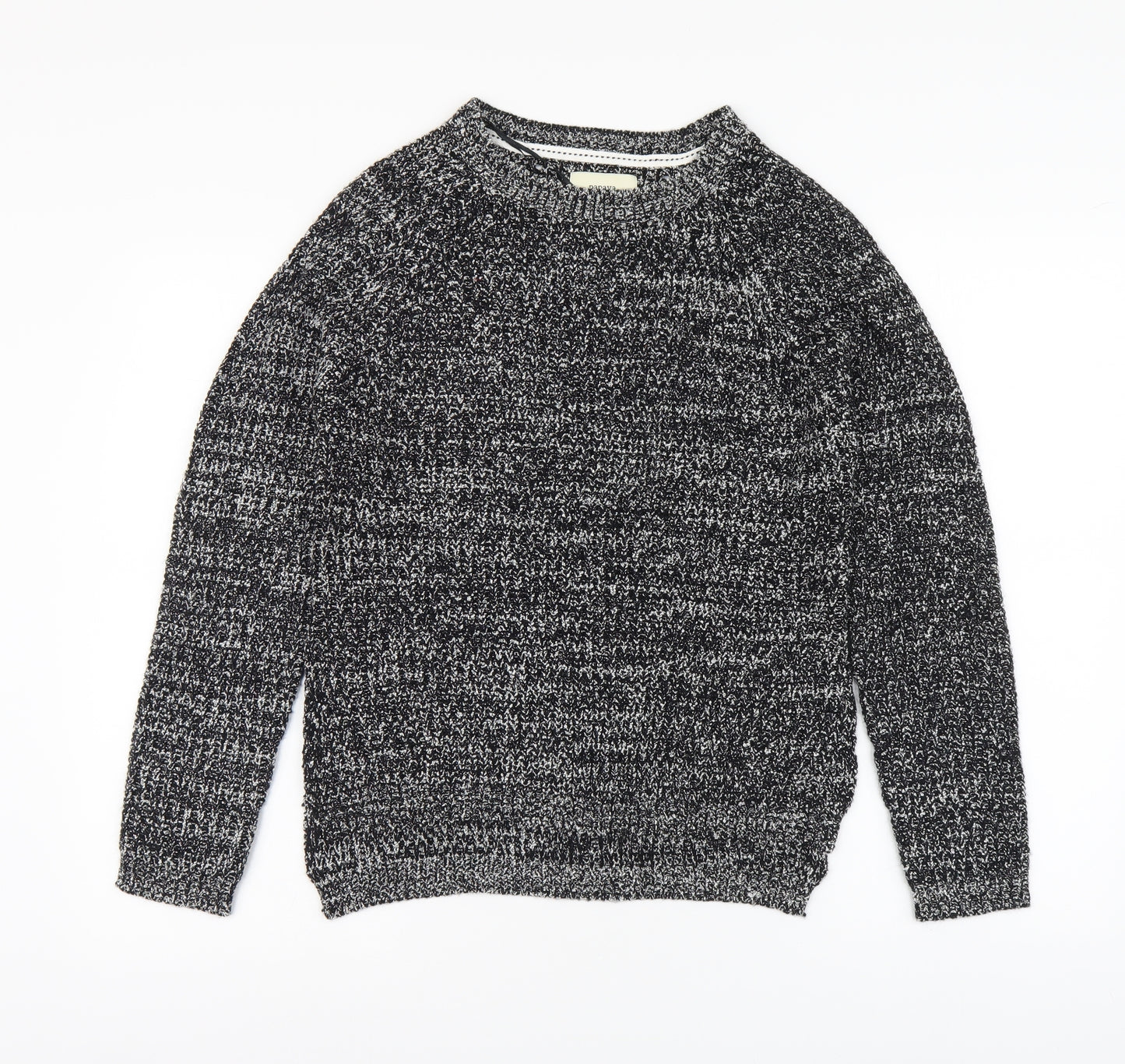 Papaya Womens Black Round Neck Acrylic Pullover Jumper Size S