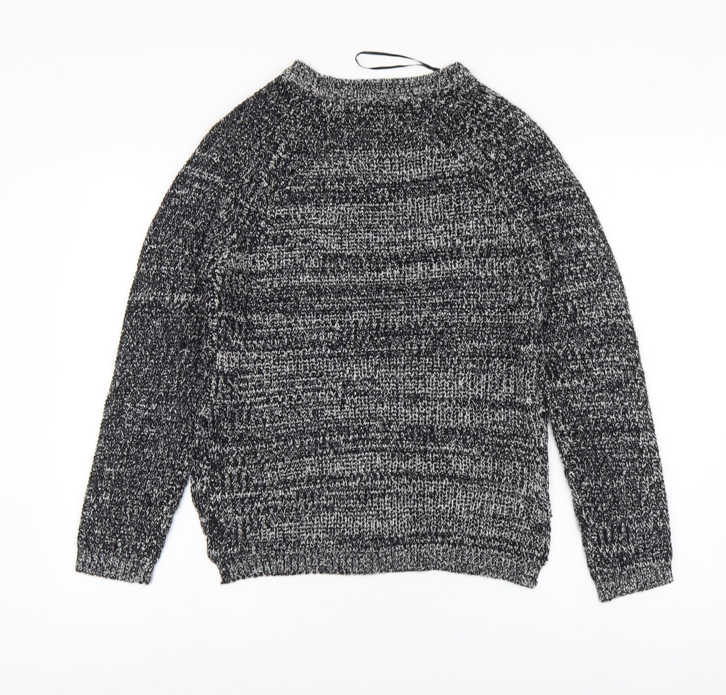 Papaya Womens Black Round Neck Acrylic Pullover Jumper Size S