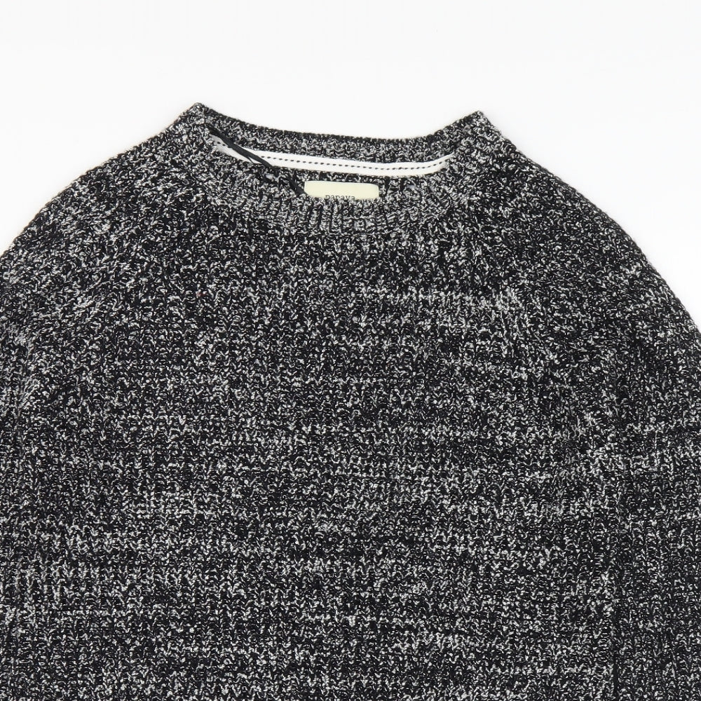 Papaya Womens Black Round Neck Acrylic Pullover Jumper Size S