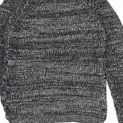 Papaya Womens Black Round Neck Acrylic Pullover Jumper Size S