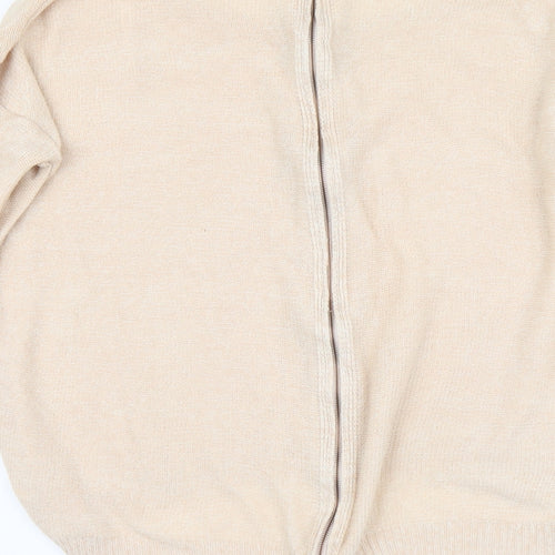 Brave Soul Womens Pink Round Neck Acrylic Pullover Jumper Size M