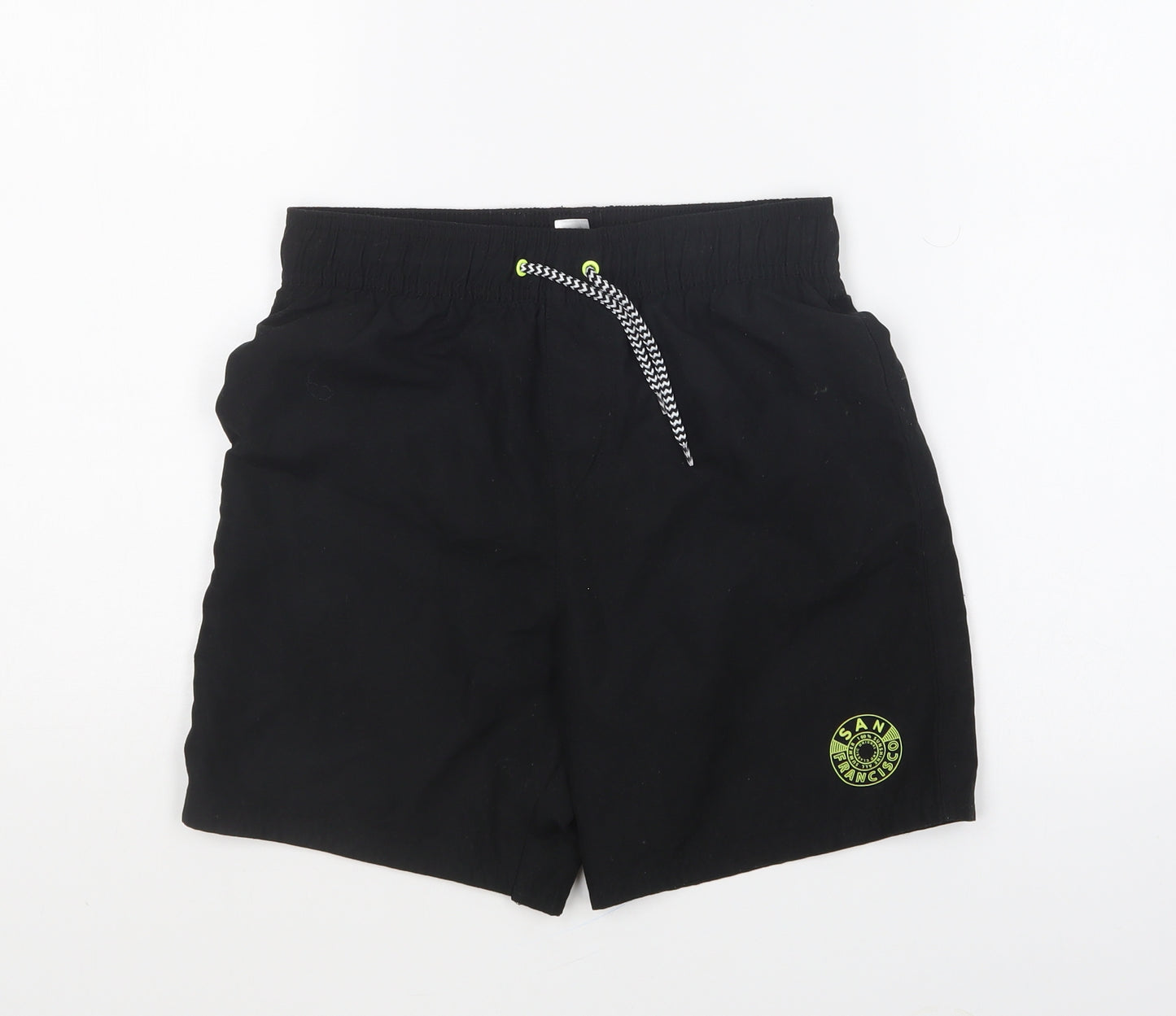 George Boys Black Polyester Sweat Shorts Size 9-10 Years Regular Drawstring - Swim Shorts