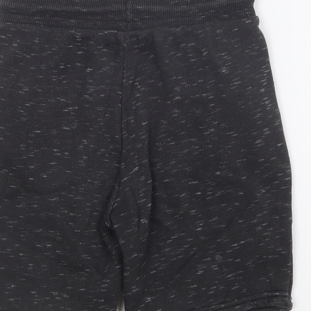 Marks and Spencer Boys Grey Cotton Sweat Shorts Size 7-8 Years Regular Drawstring