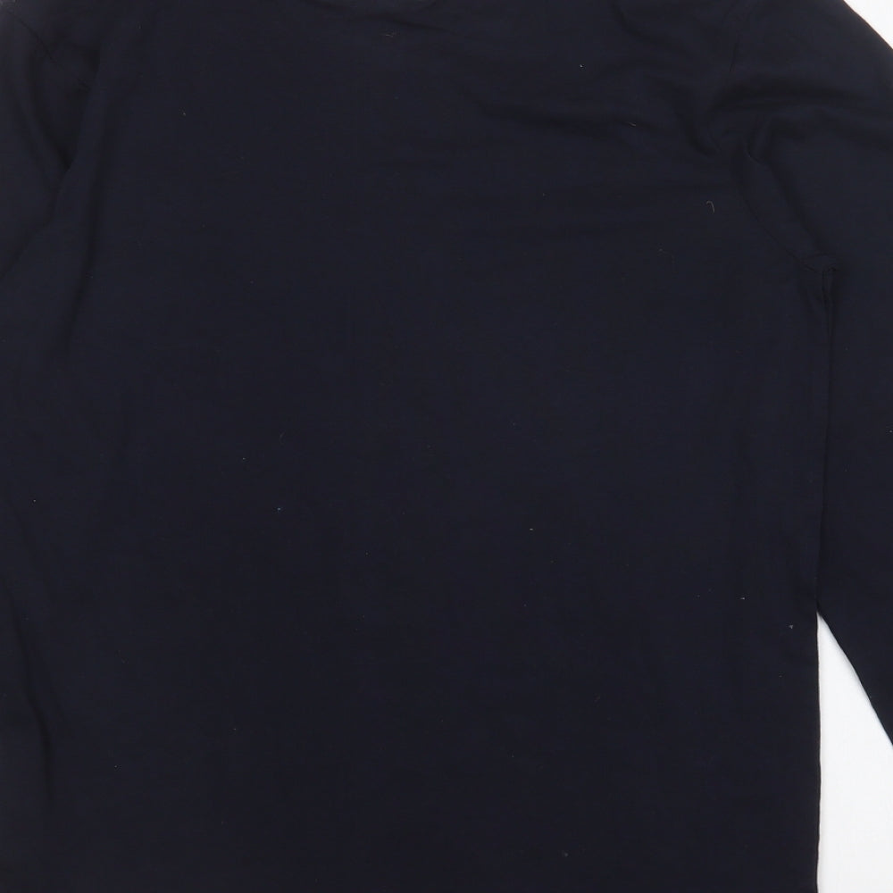 Twisted Soul Mens Blue Cotton T-Shirt Size L Round Neck