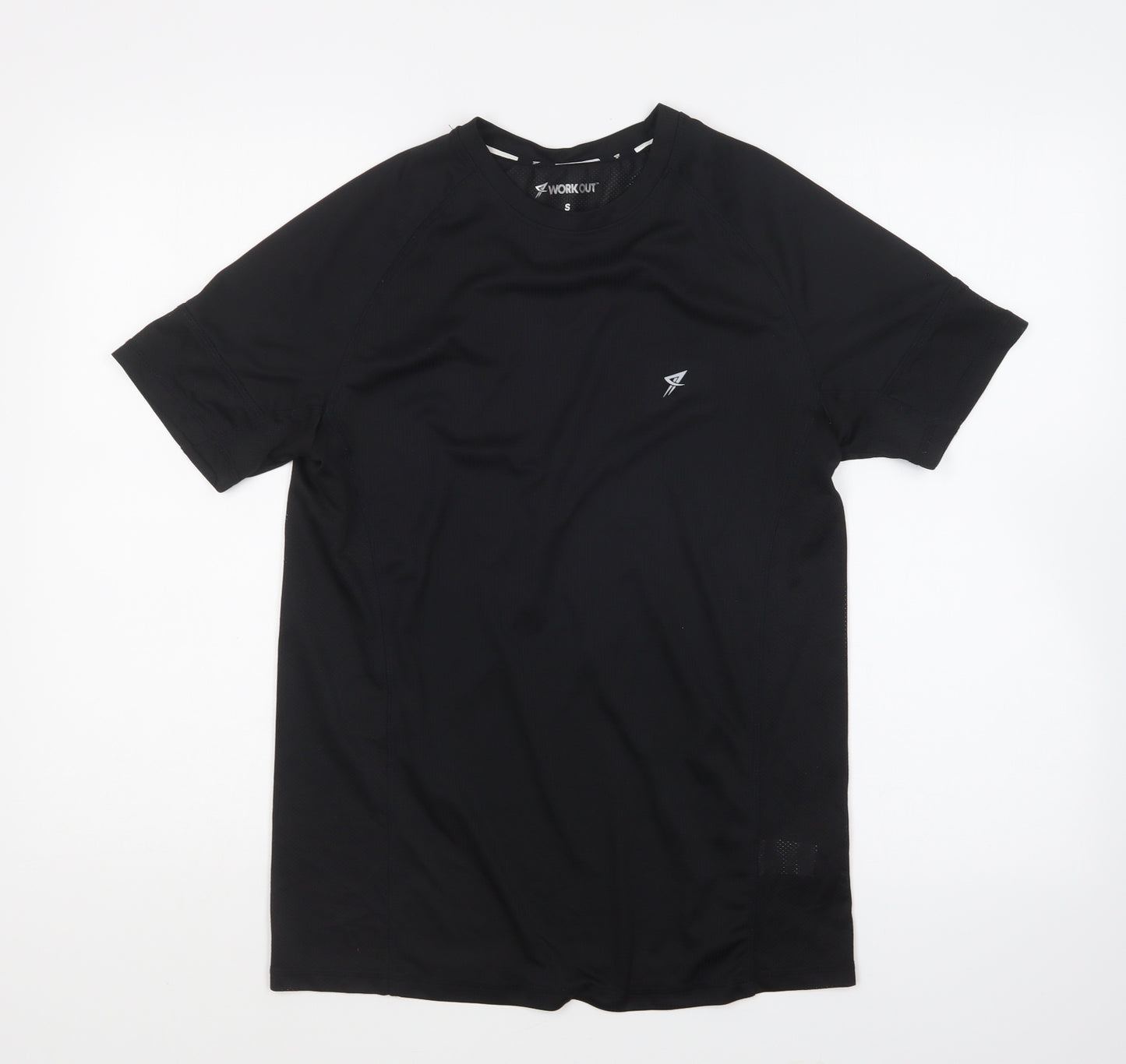 Primark Mens Black Polyester Basic T-Shirt Size S Round Neck Pullover