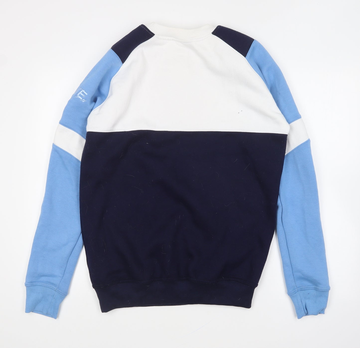 Move Merchandise Womens Blue Colourblock Polyester Pullover Sweatshirt Size M Pullover
