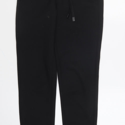 Crivit Womens Black Polyester Jogger Trousers Size S L27 in Regular Drawstring