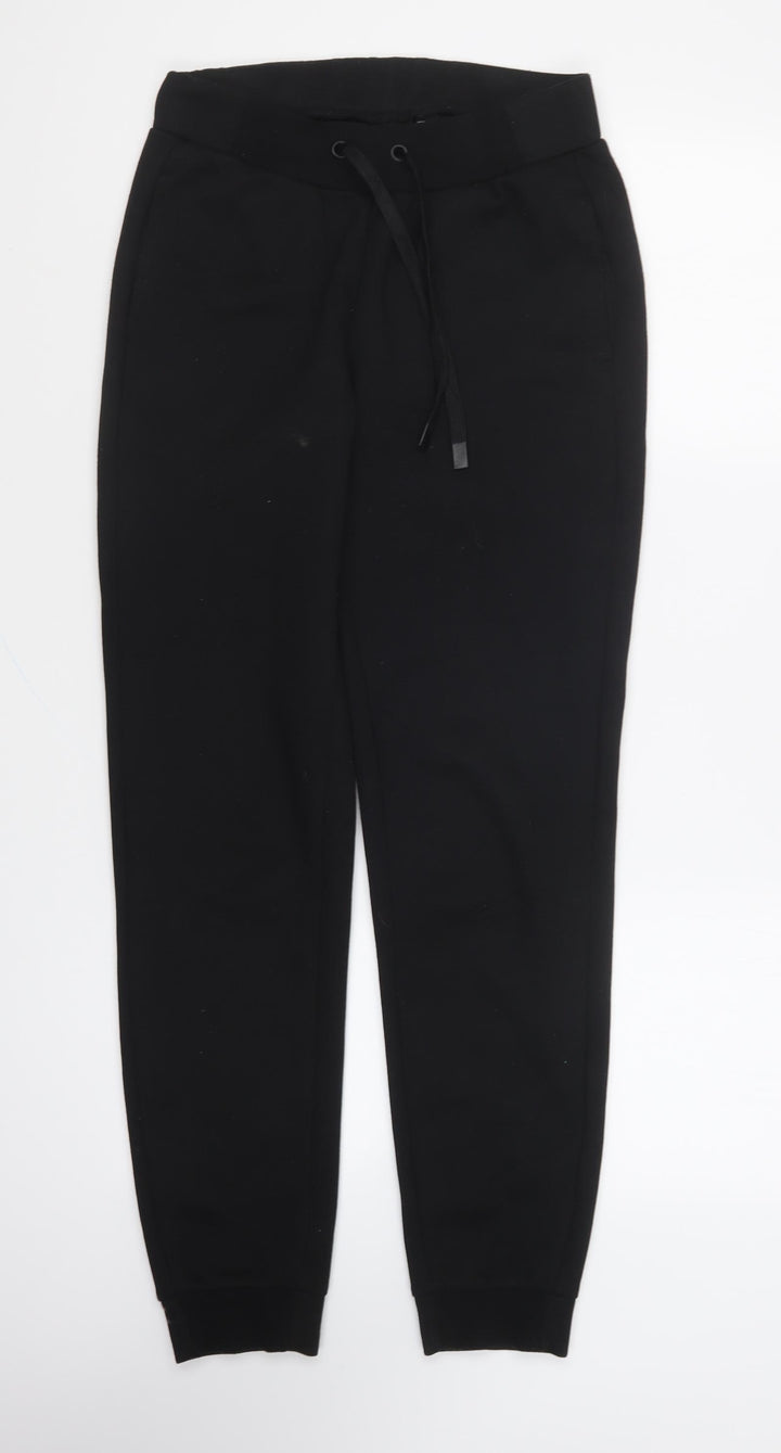 Crivit Womens Black Polyester Jogger Trousers Size S L27 in Regular Drawstring