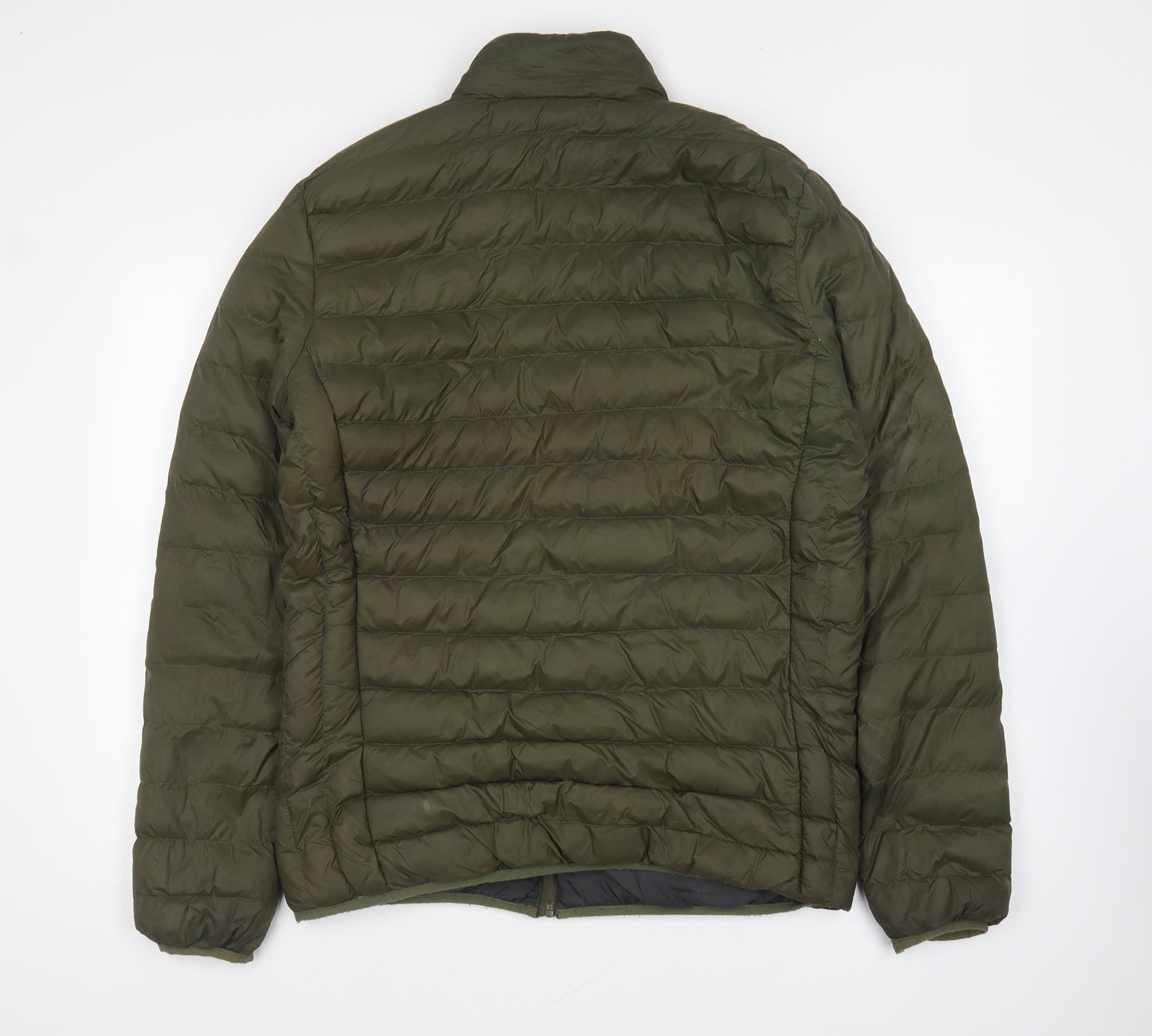 Peacocks Mens Green Puffer Jacket Jacket Size M Zip