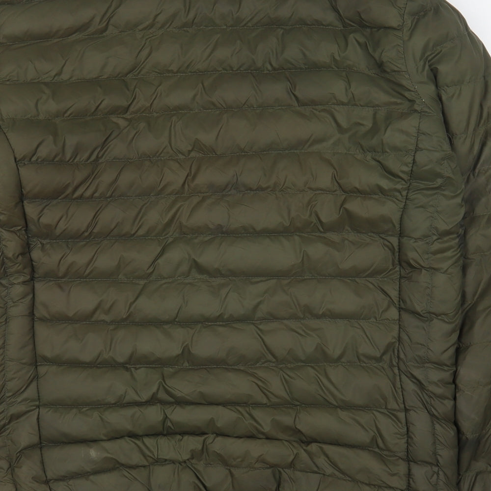 Peacocks Mens Green Puffer Jacket Jacket Size M Zip