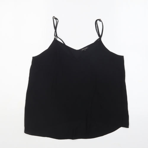River Island Womens Black Polyester Camisole Blouse Size 10 V-Neck