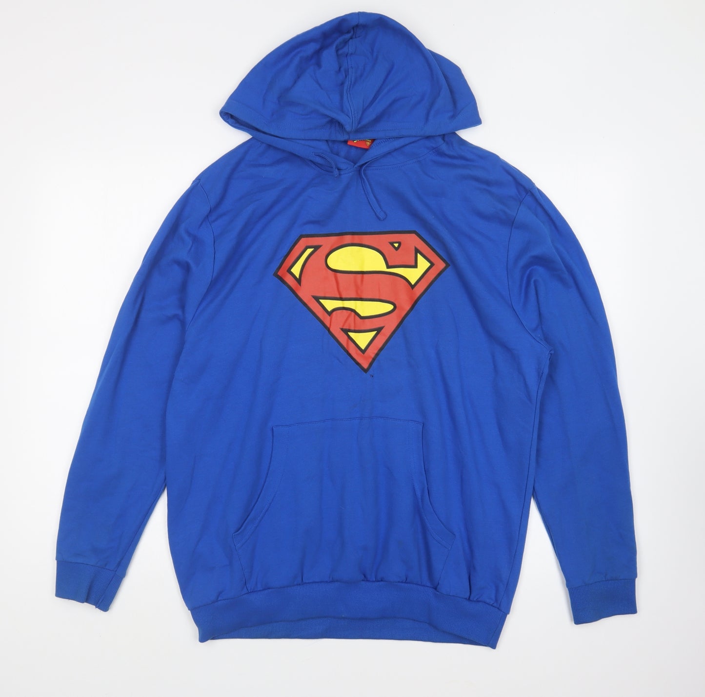 Vanilla Underground Mens Blue Cotton Pullover Hoodie Size M - Superman
