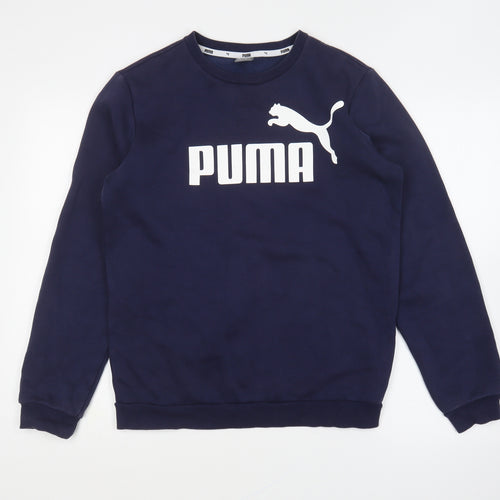 PUMA Womens Blue Cotton Pullover Sweatshirt Size 3XL Pullover