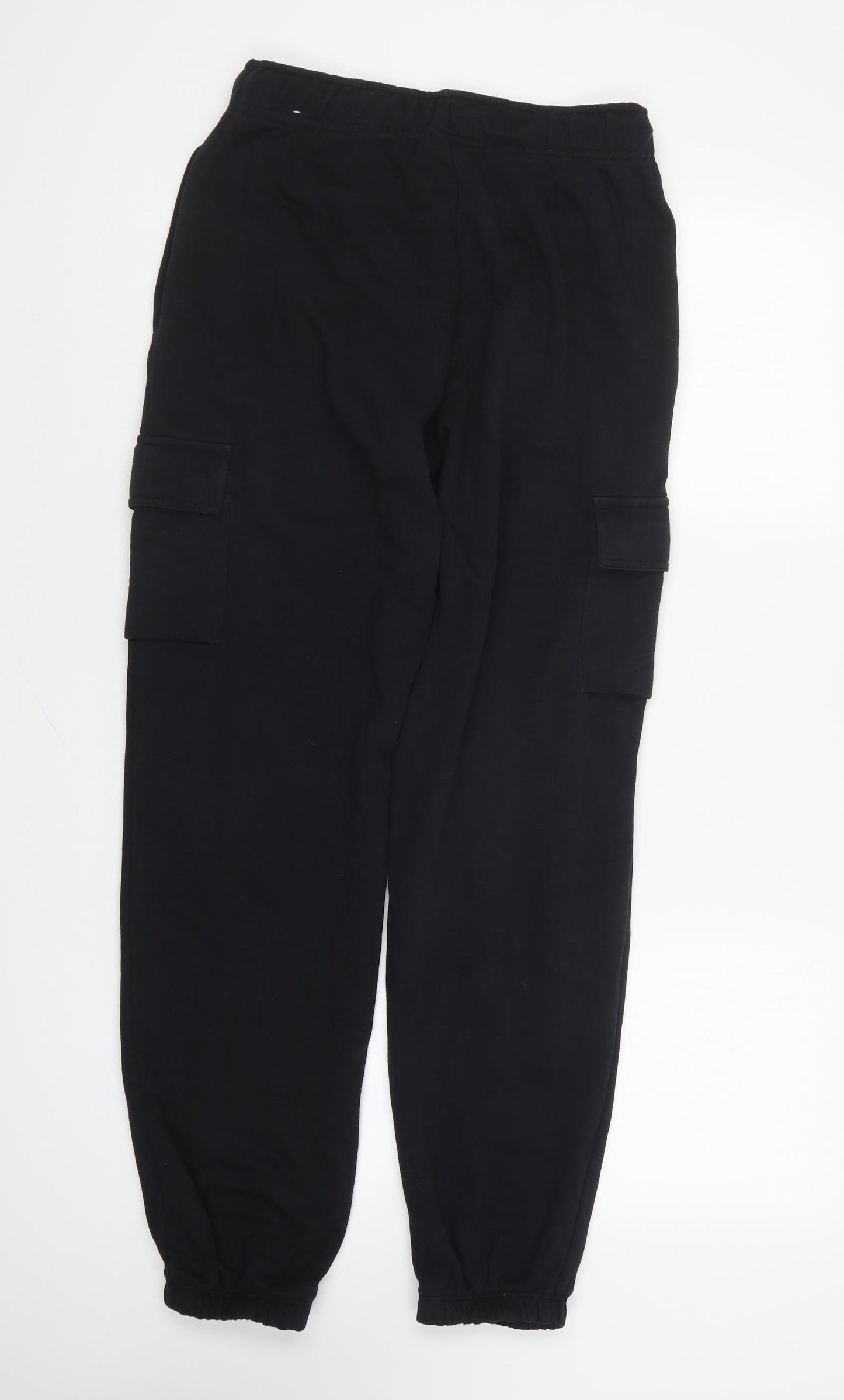 Nike Mens Black Polyester Jogger Trousers Size S L26 in Regular Drawstring