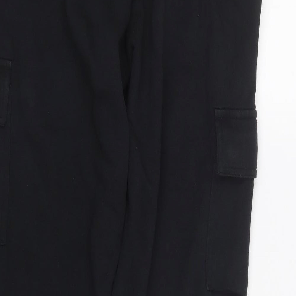 Nike Mens Black Polyester Jogger Trousers Size S L26 in Regular Drawstring