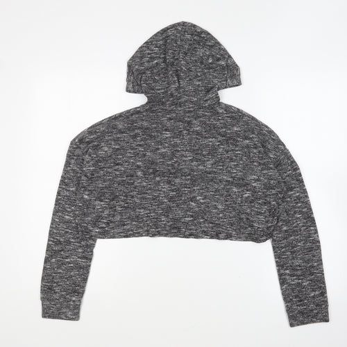River Island Girls Grey Polyester Pullover Hoodie Size 11-12 Years Pullover