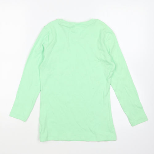 savida Womens Green Cotton Basic T-Shirt Size XS Round Neck