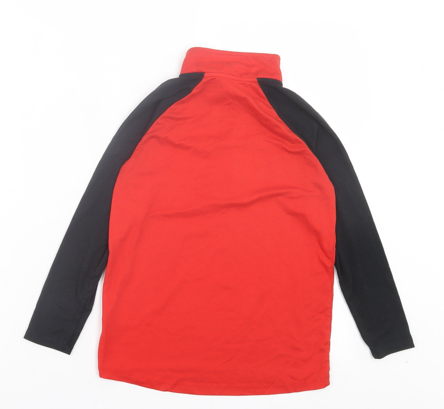 Dunnes Stores Boys Red Polyester Basic Casual Size 8-9 Years High Neck Zip