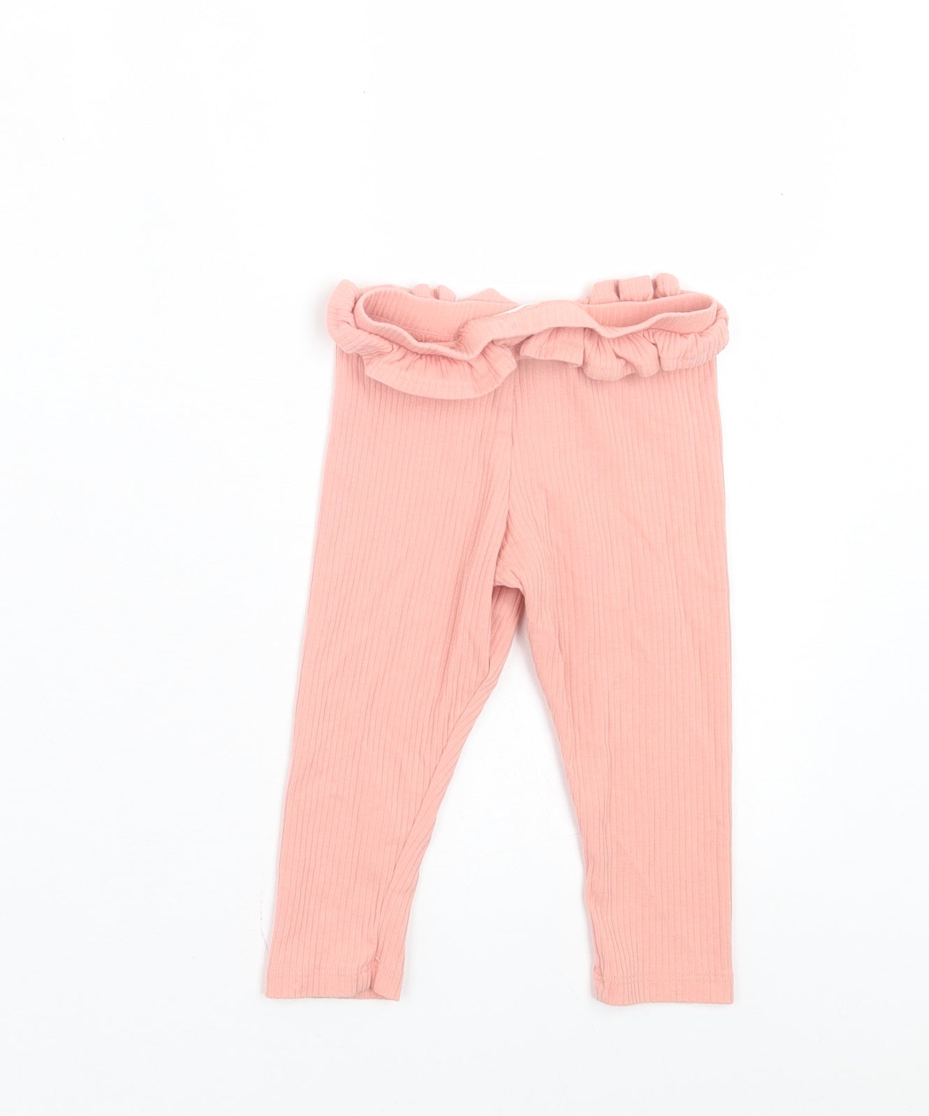 F&F Girls Pink Cotton Capri Leggings Size 9-12 Months Pullover