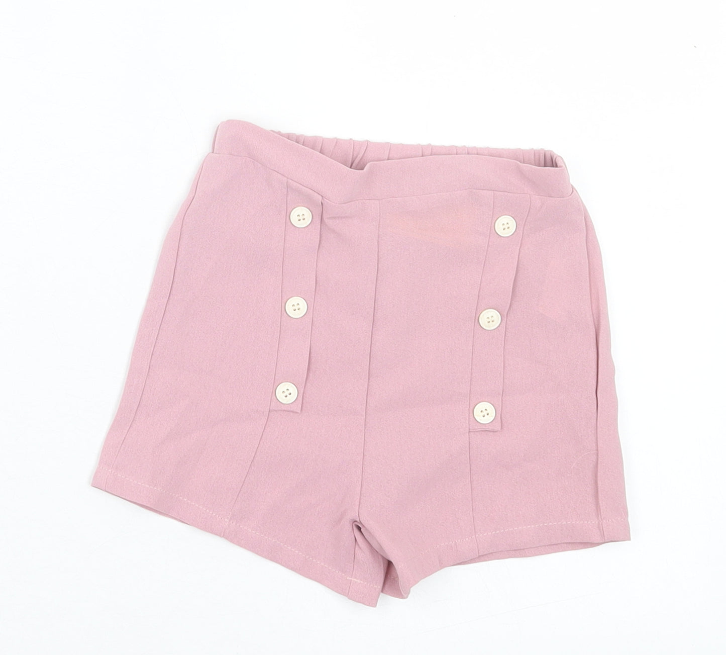 SheIn Girls Pink Polyester Cropped Trousers Size 12-18 Months Pullover