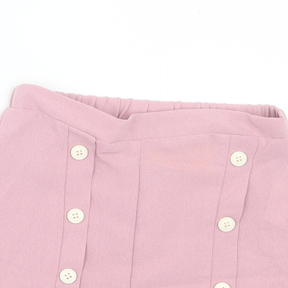 SheIn Girls Pink Polyester Cropped Trousers Size 12-18 Months Pullover