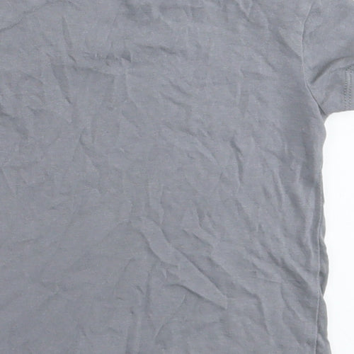George Girls Grey Cotton Basic T-Shirt Size 9-12 Months Crew Neck Pullover - Im The Little Boss Around Here