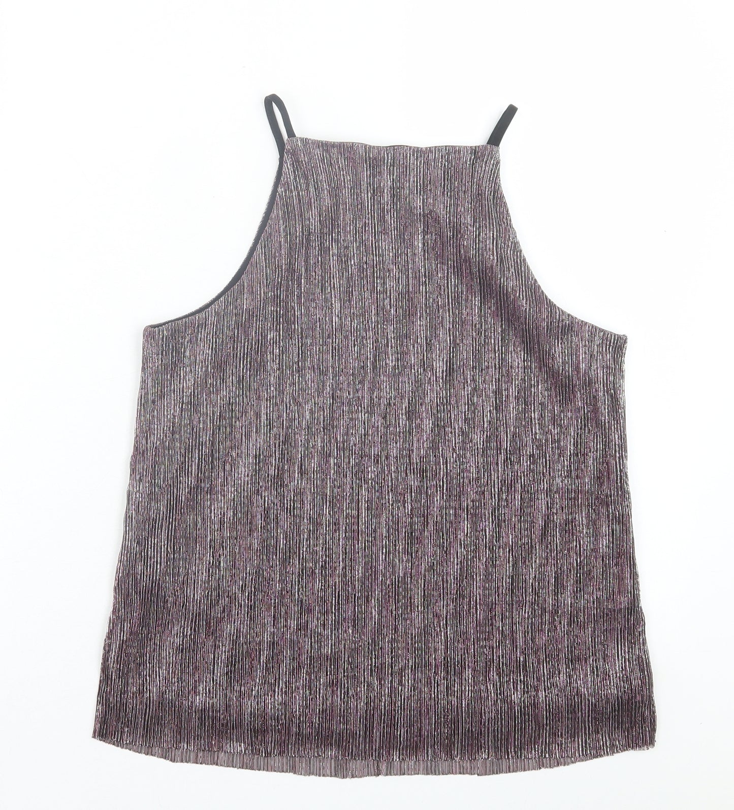 New Look Girls Purple Polyester Basic Tank Size 14-15 Years Halter Pullover