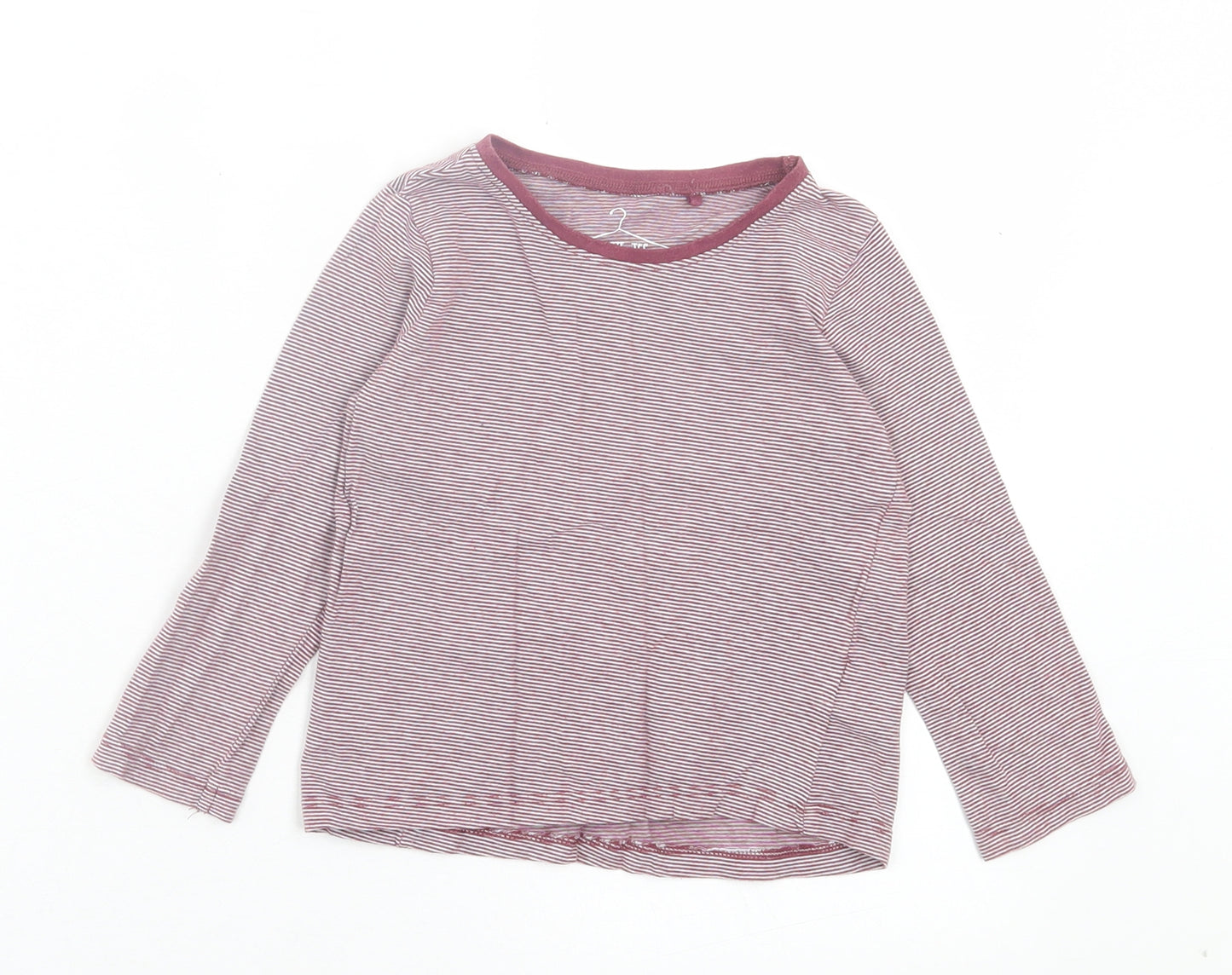 NEXT Boys Red Striped Cotton Basic Casual Size 2 Years Crew Neck Pullover