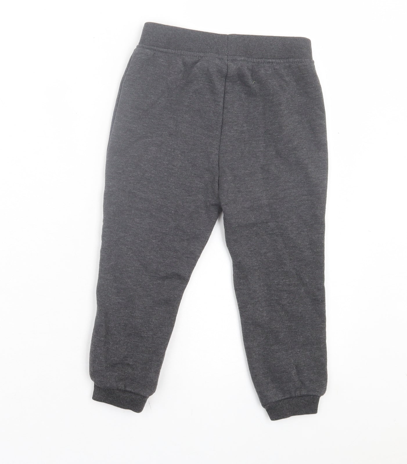 Primark Boys Grey Cotton Jogger Trousers Size 24 Months Drawstring