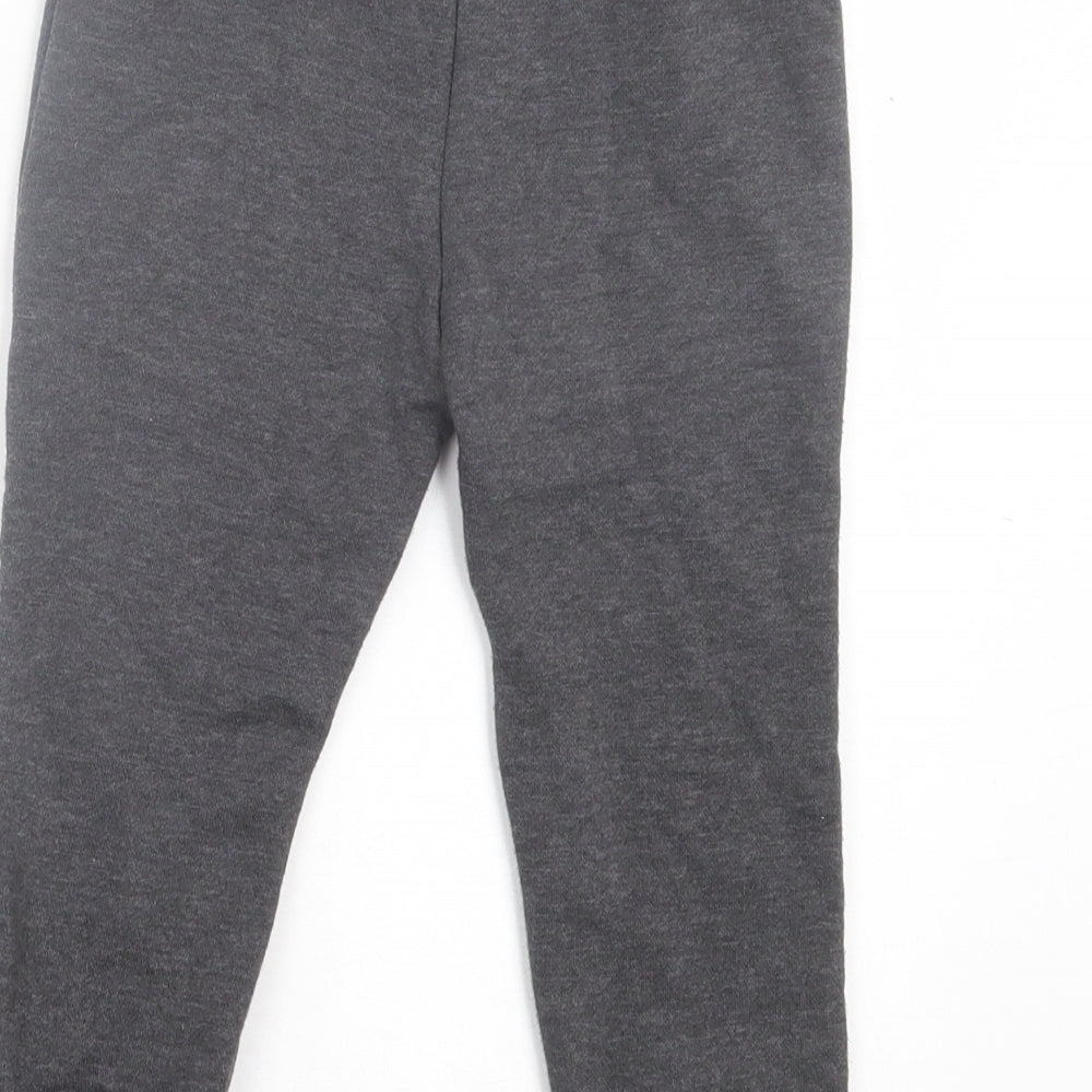 Primark Boys Grey Cotton Jogger Trousers Size 24 Months Drawstring