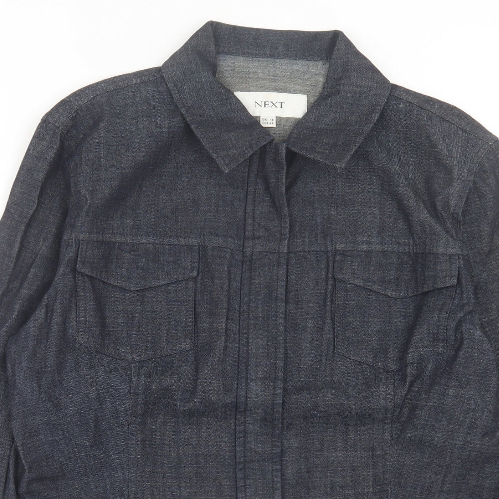 NEXT Womens Blue Jacket Size 18 Zip
