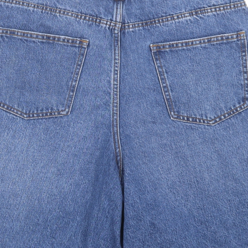 George Womens Blue Cotton Bermuda Shorts Size 14 L9 in Regular Button