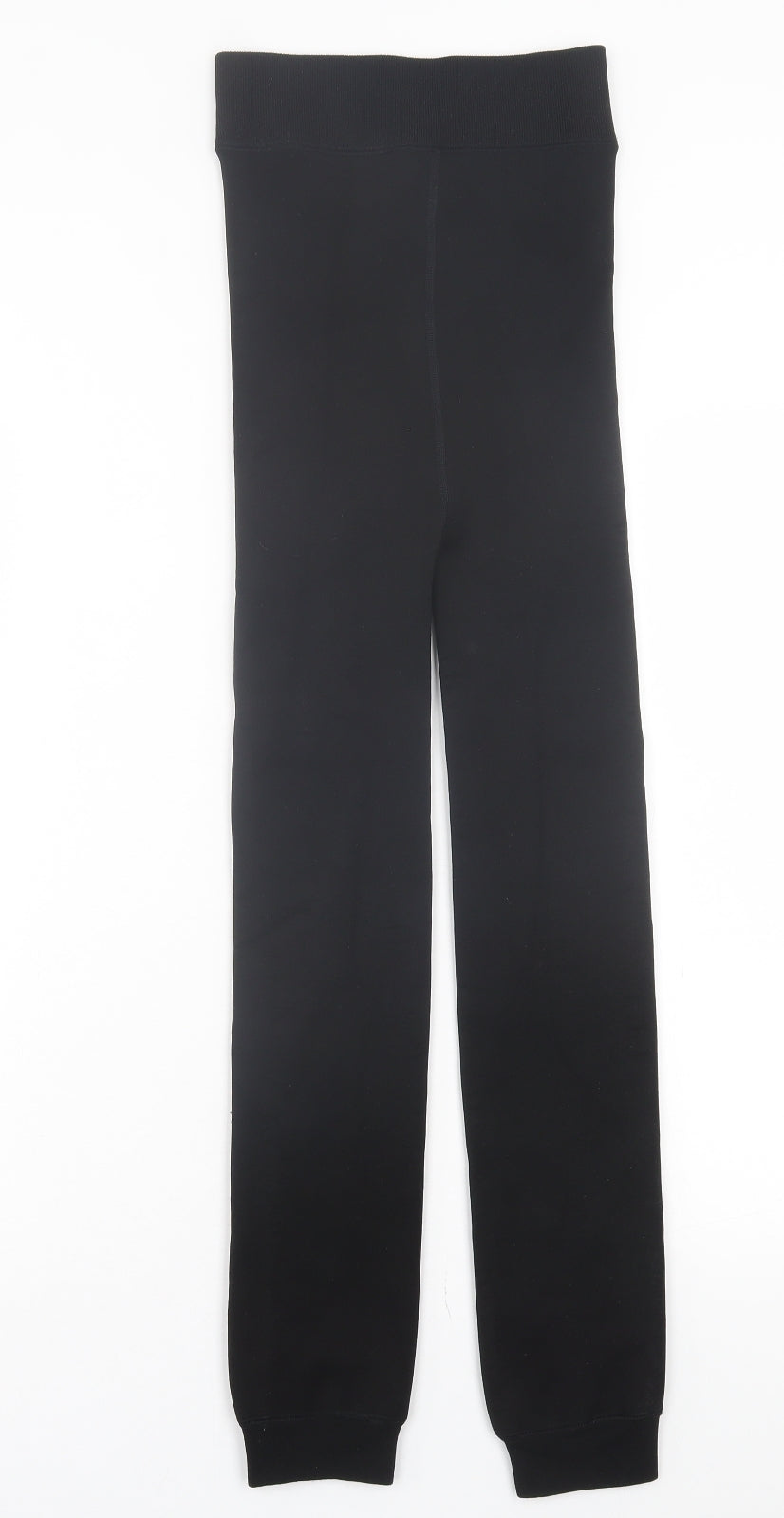 Preworn Womens Black Polyester Capri Leggings Size S L28 in - Fleece Lined