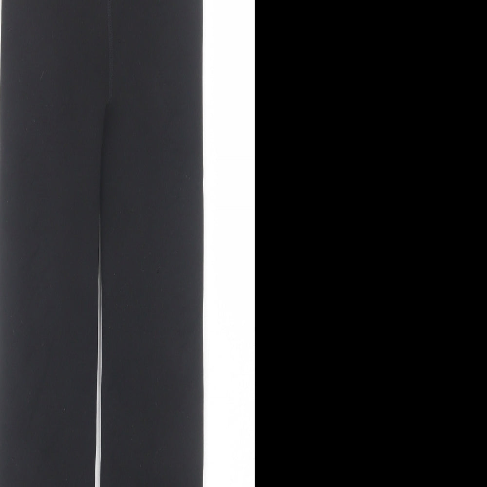 Preworn Womens Black Polyester Capri Leggings Size S L28 in - Fleece Lined