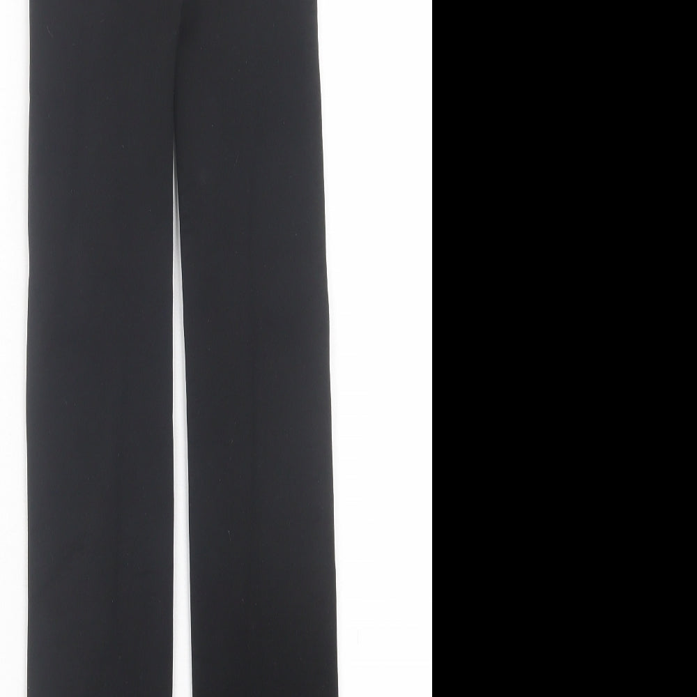 Preworn Womens Black Polyester Capri Leggings Size S L28 in - Fleece Lined