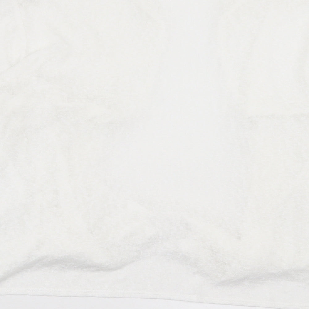 Kim&co Womens White V-Neck Viscose Cardigan Jumper Size XL