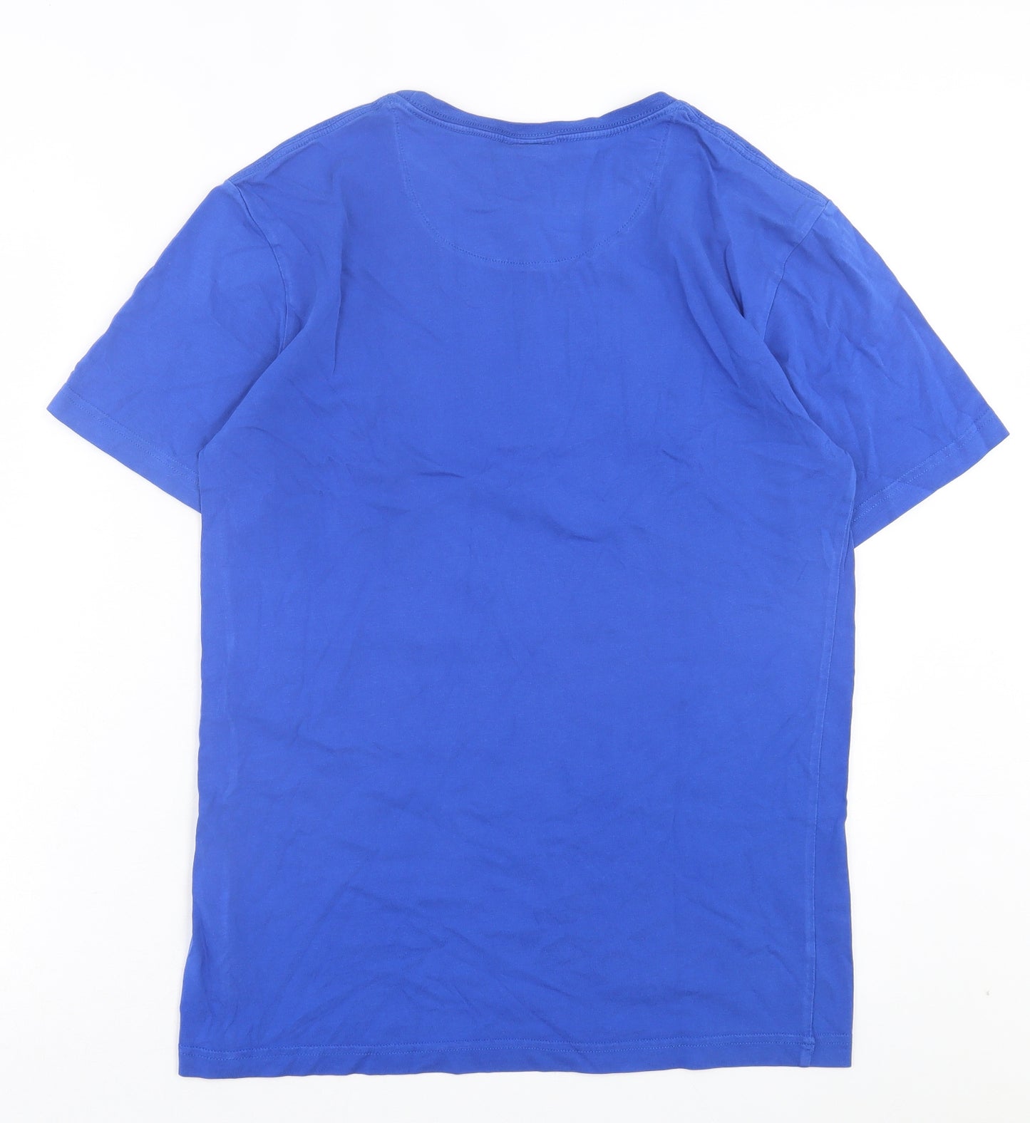 Canterbury Mens Blue Cotton T-Shirt Size S Crew Neck